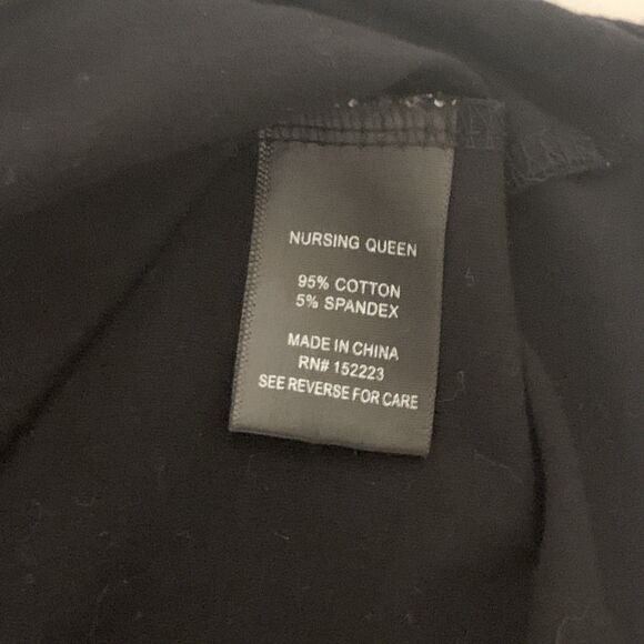 Nursing Queen Breast Feeding Top Short Sleeve Black Size Small Double Zippers - Picture 9 of 10